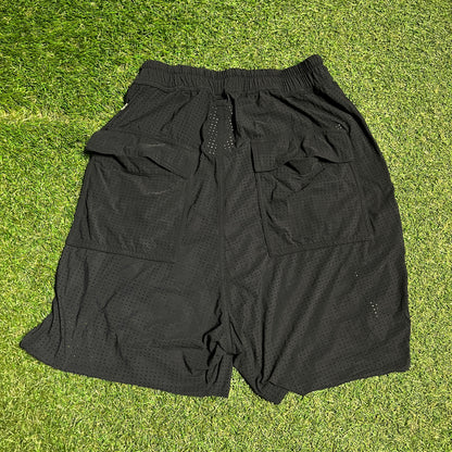 Rick Owens Champions Stitched Black Mesh Shorts Size Small USED x13725
