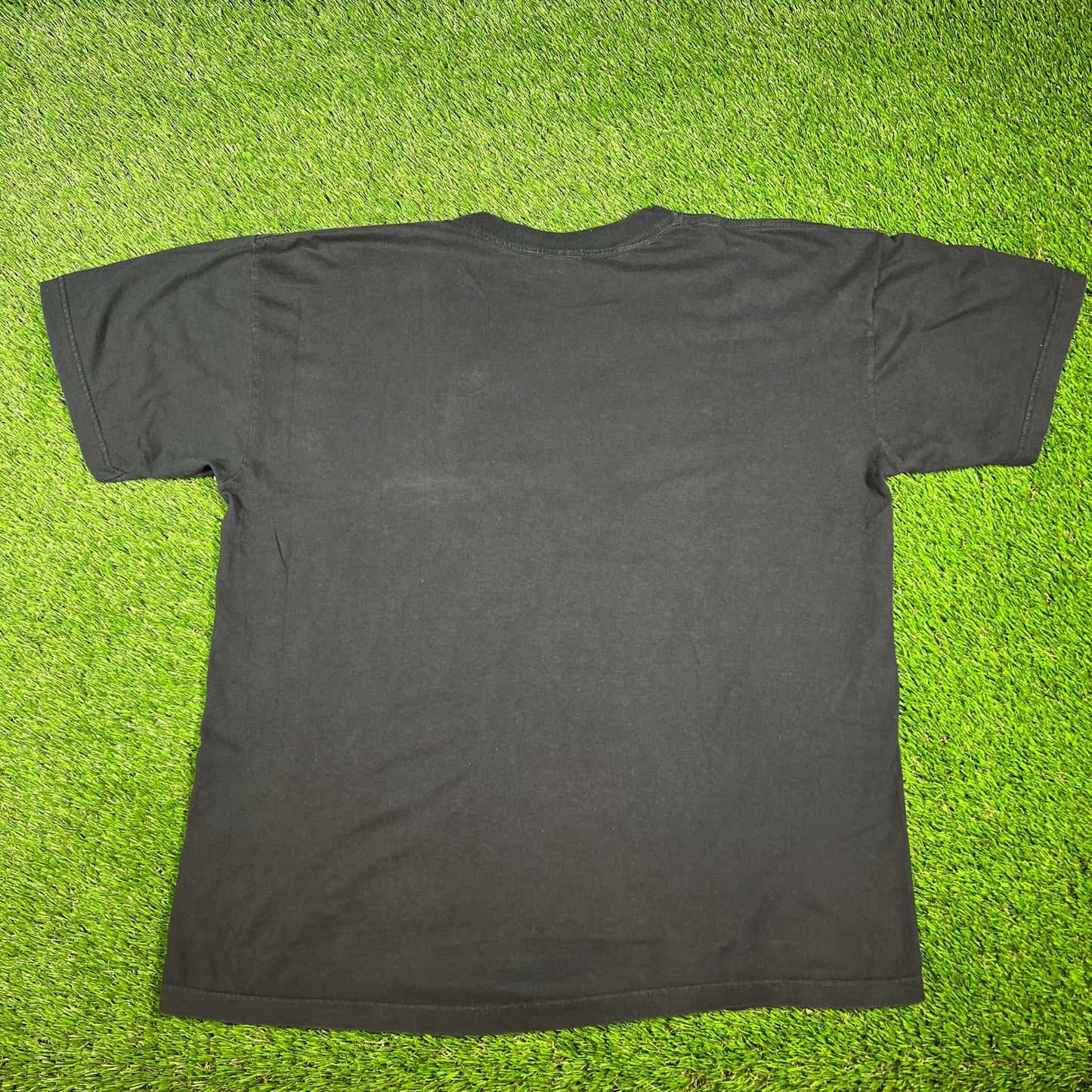 1990s Pittspurgh Steelers City Line Helmet Black Tee Size XL USED v16574