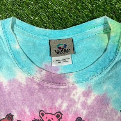 1995 Grateful Dead Spiral Bears Tie Dye Tee Size Large USED v17066