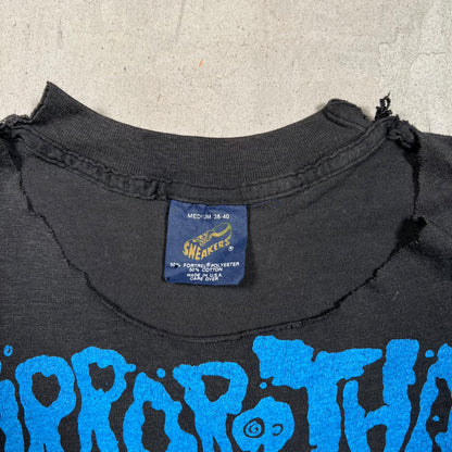 1991 Horrorthon Black Tee Thrashed Size Medium USED v19446