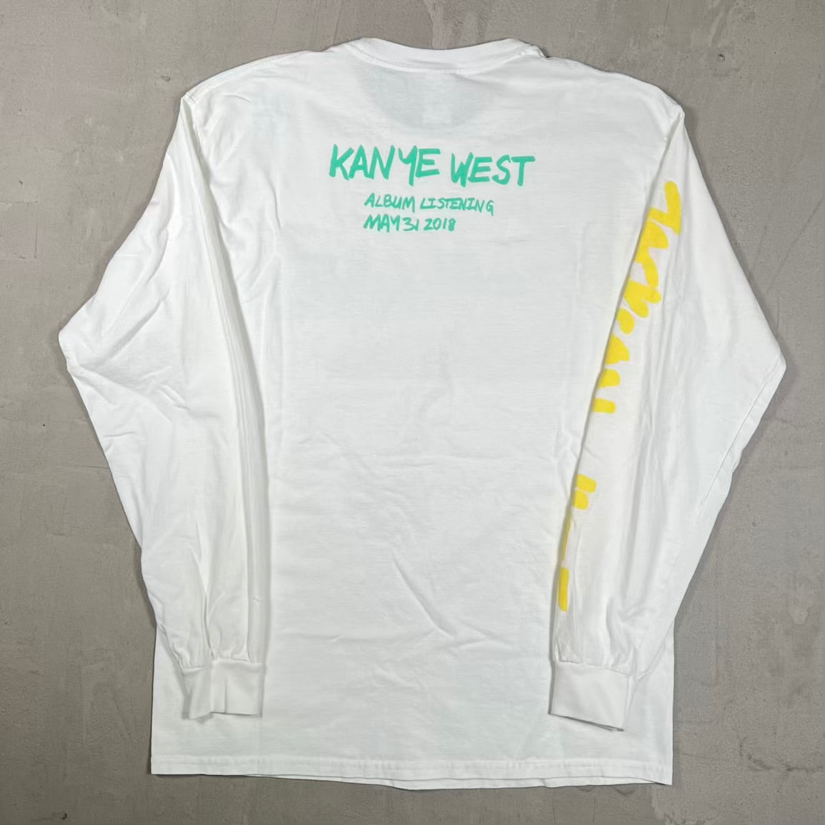 Kanye West Wyoming Album Cover White Longsleeve Size Medium USED x18600