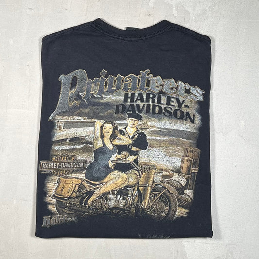 Y2K Harley Davidson Privation Salior Black Tee Size Medium USED v19121
