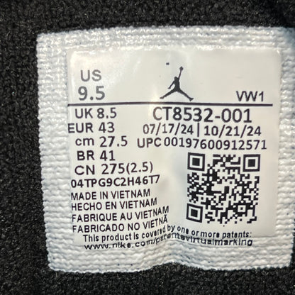 Jordan 3 Black Cat (2025) Size 9.5 USED s20055