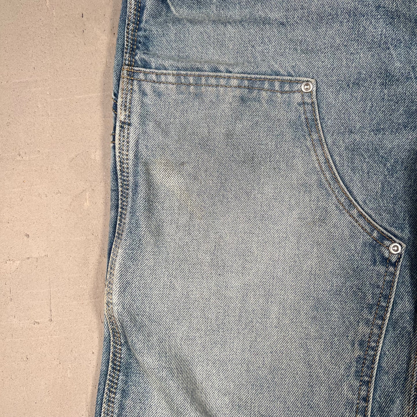 Akimbo Double Knee Workwear Blue Jeans Size 29x32 USED x17204