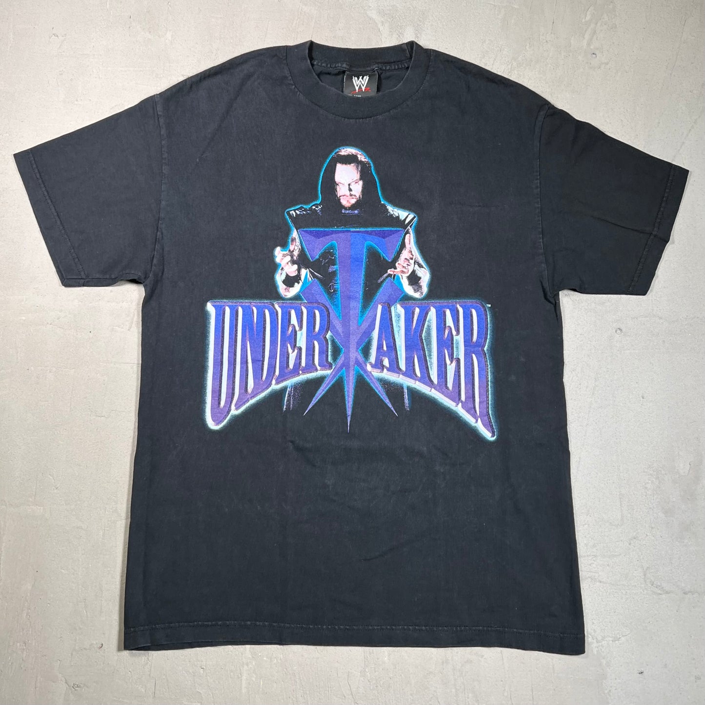2002 The Undertaker Wrestle Mania Black Tee Size Large USED v19533