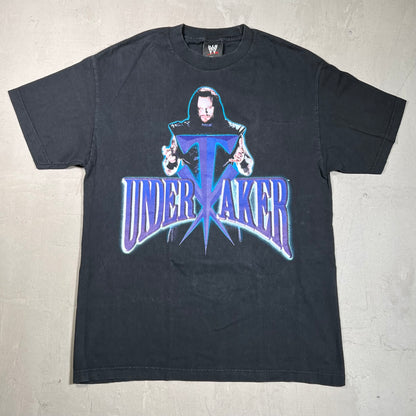 2002 The Undertaker Wrestle Mania Black Tee Size Large USED v19533