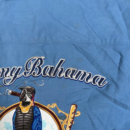 Tommy Bahama Blue Silk Camp Shirt Size Small USED v16705