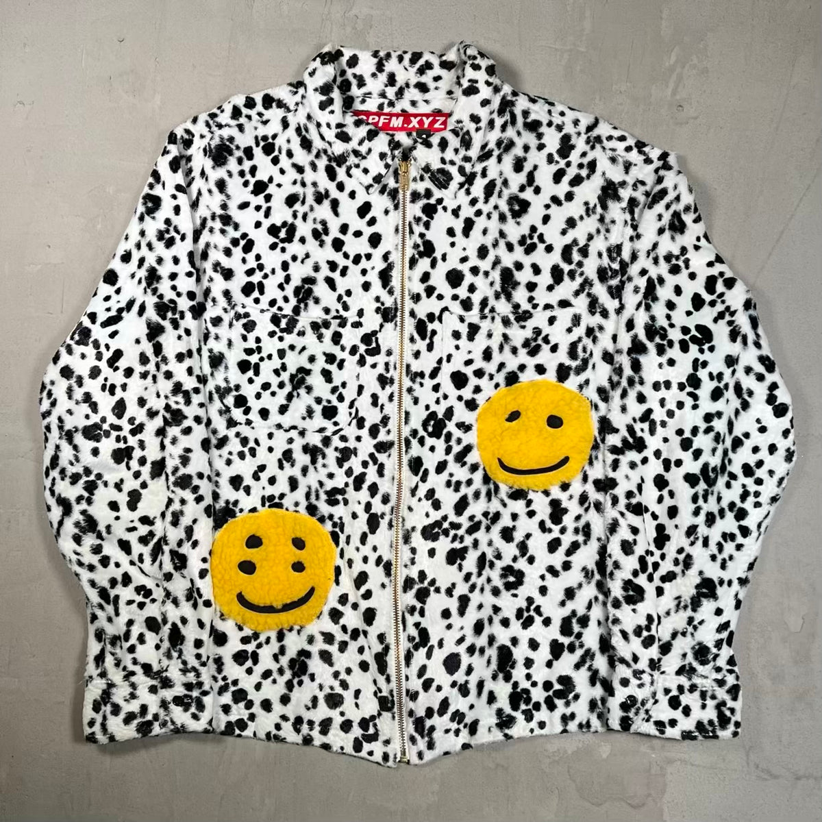 Cactus Plant Flea Market CPFM Ranch White Leopard Fleece Zip Up Jacket (2021) Size 4 (XL) USED x18885