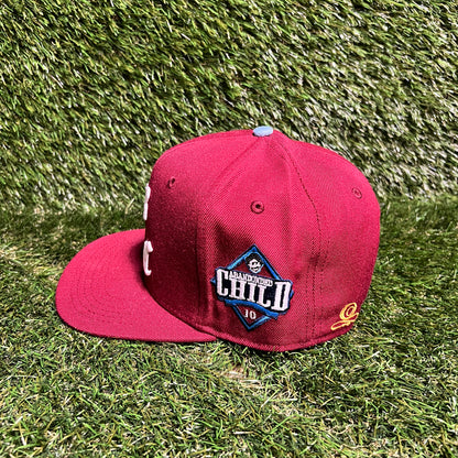 ABC Abandoned Child Red Snapback Size One Size USED v16040