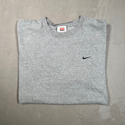 Y2K Nike Grey Small Check Tee Size Large USED v19366