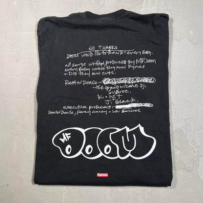 Supreme MF Doom Black Tee (2023) Size Medium USED x17514