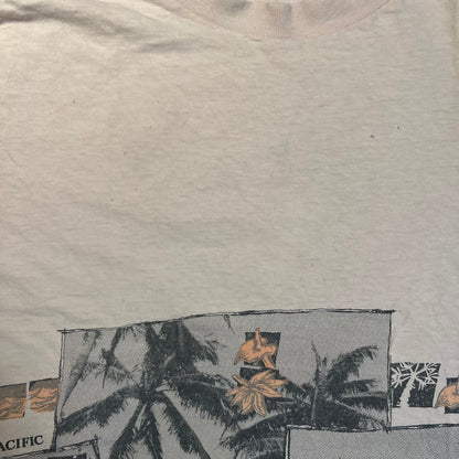 1986 Ocean Pacific Photo Wrap Pinkish Tee Size Large USED v18815