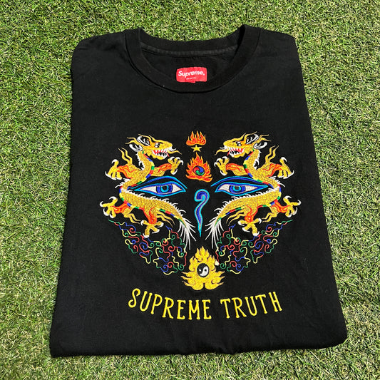 Supreme 2017 Supreme Truth Black Longsleeve Size Medium USED x13819