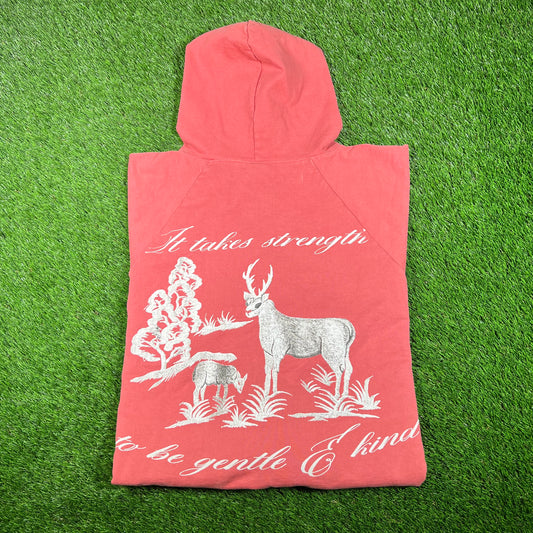 BasketCase Gallery Pink Full Zip Hoodie Size XXL USED x15397