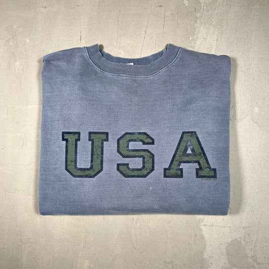 1990s Speedo USA Blue Crewneck Size Large USED v19079