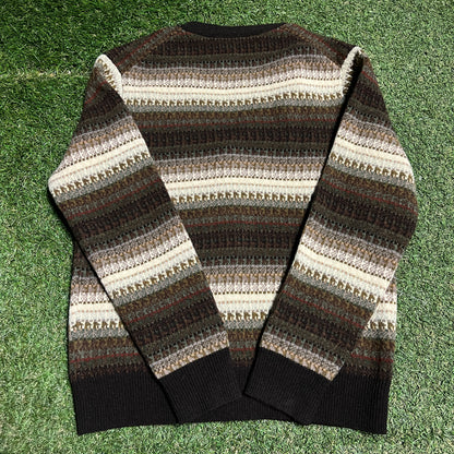 J Crew Multi Color V Neck Button Up Sweater Size Medium NEW v16387