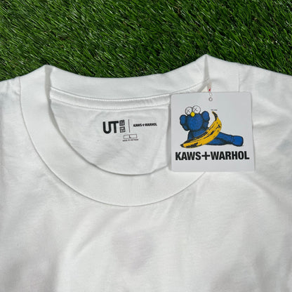 Kaws Uniqlo Warhol Pink Bunny White Tee Size Large NEW x14618