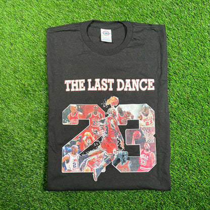 Michael Jordan The Last Dance Black Tee Size Large USED v17821