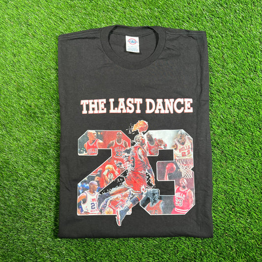 Michael Jordan The Last Dance Black Tee Size Large USED v17821