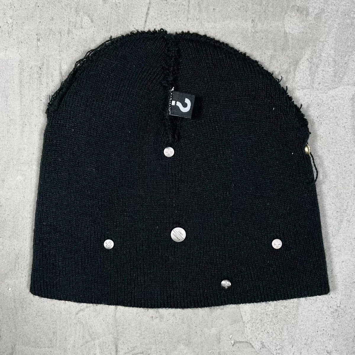 GreedyUnit Black Screw Beanie USED x18396