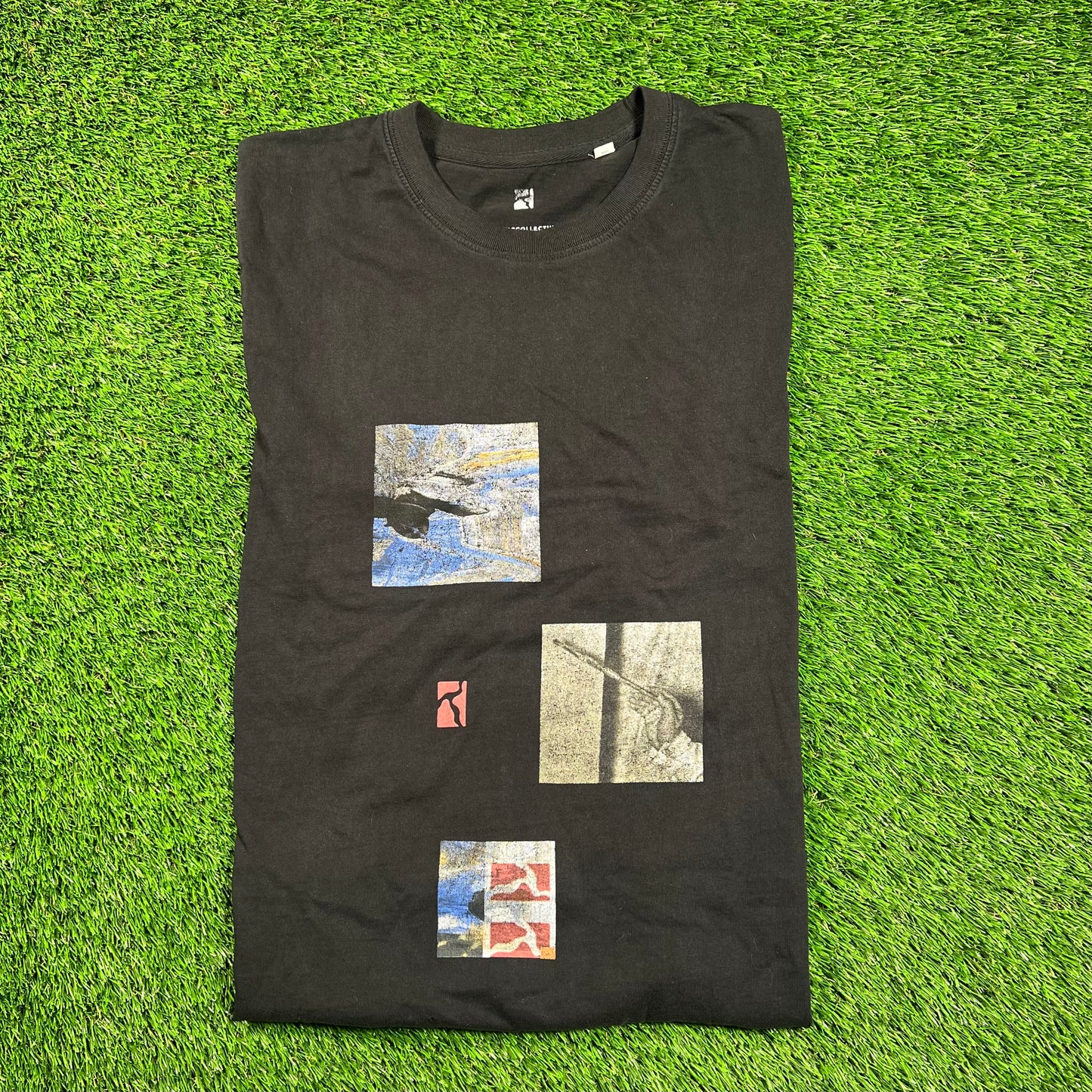 Poeticcollective Black Art Portrait Tee Size Large USED x16517