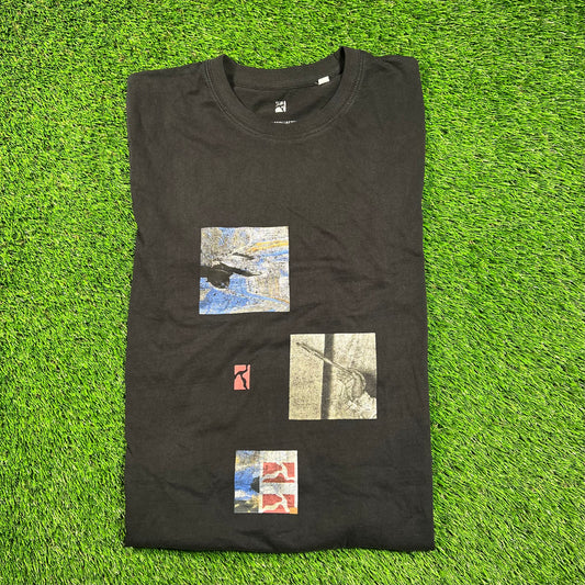 Poeticcollective Black Art Portrait Tee Size Large USED x16517