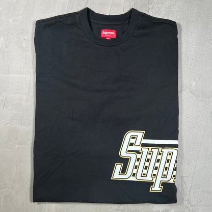 Supreme Side Logo Black Tee (2020) Size Medium USED x18939