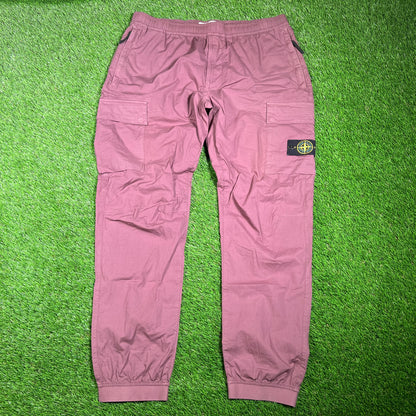 Stone Island Plum Cargo Pants Size 38 USED x15371
