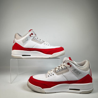 Jordan 3 Tinker White University Red (2019) Size 8.5 USED S21541