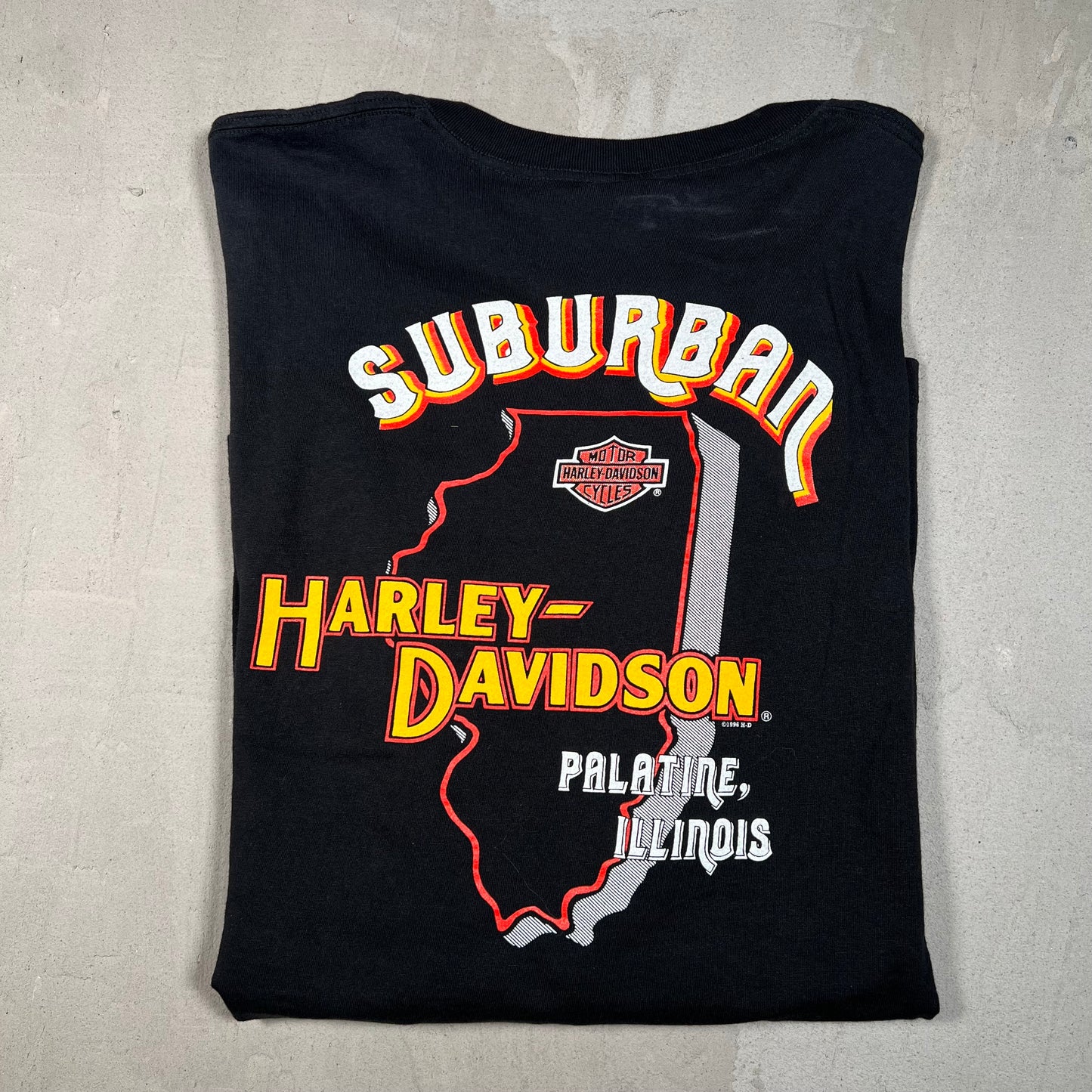 1995 Harley Davidson Monumental 4 Engines Black Tee Size 3XL USED v17168