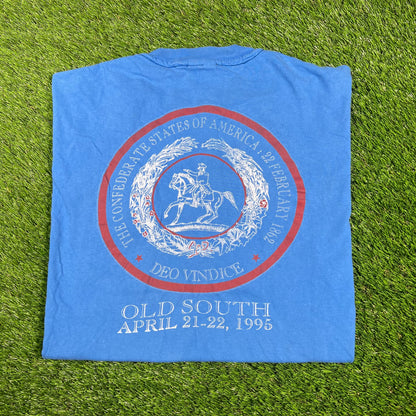 1995 Kappa Alpha Old South Blue Tee Size XL USED v17440
