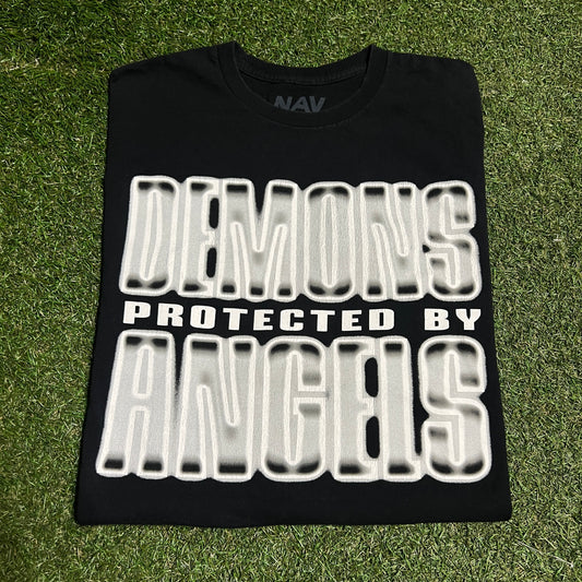 Vlone Nav Protected By Black Tee Size Large USED x14256