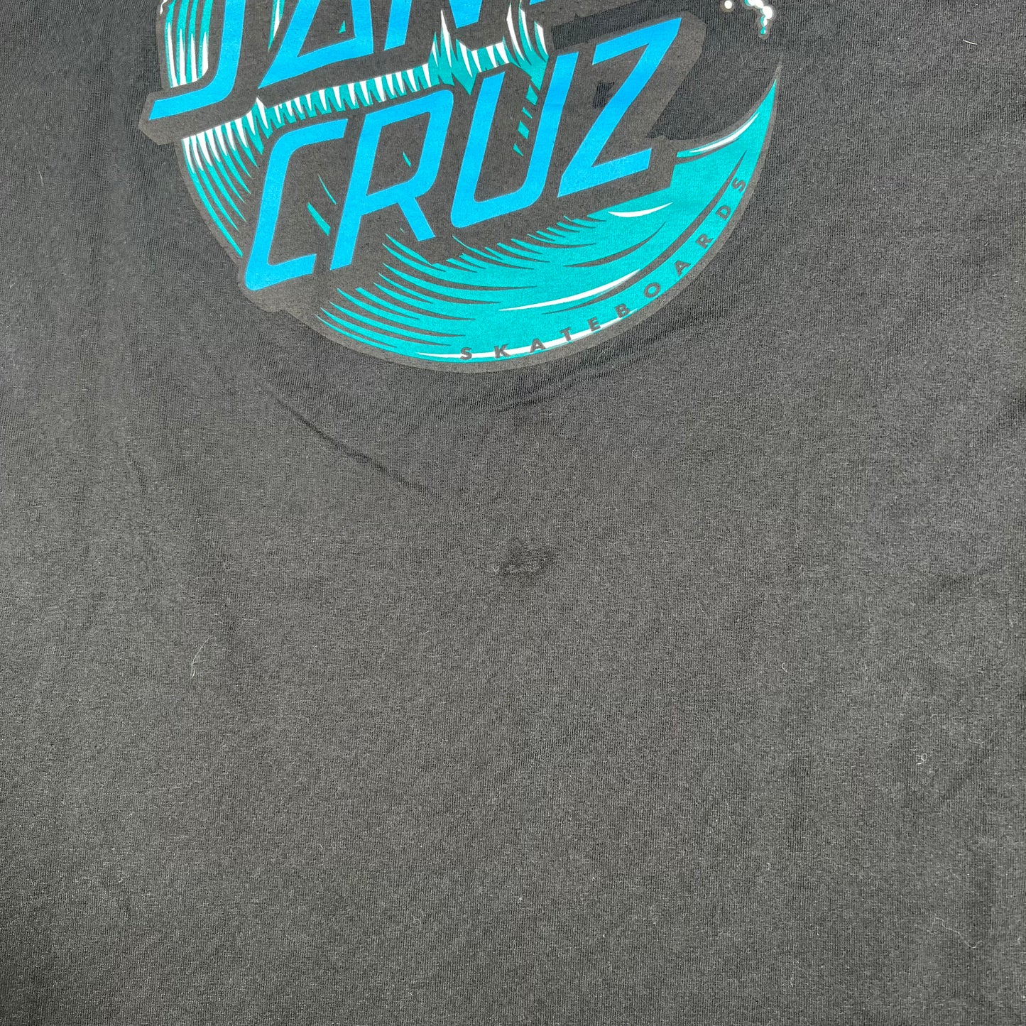 Santa Cruz Skateboarding Black Logo Tee Size XL USED v17417