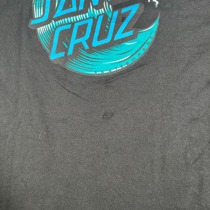 Santa Cruz Skateboarding Black Logo Tee Size XL USED v17417