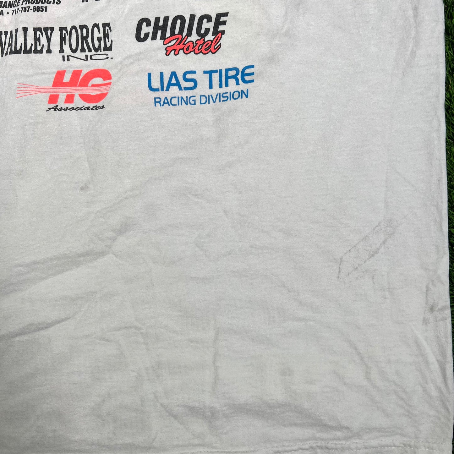2003 URC White Drag Racing Tee Size XL USED v17343