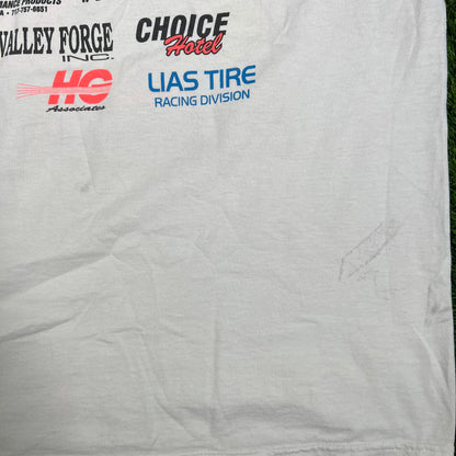 2003 URC White Drag Racing Tee Size XL USED v17343