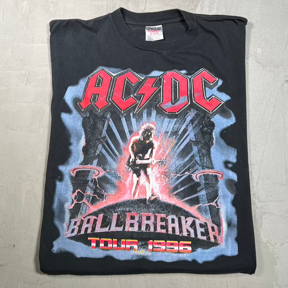 1996 ACDC Ball Breaker Tour Black Tee Size Large USED v20157