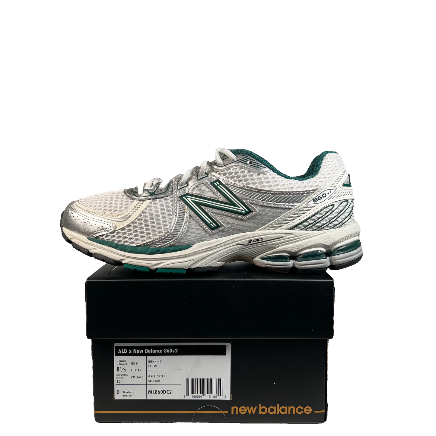 New Balance 860v2 Aime Leon Dore Grey Green (2024) Size 8.5 USED s21839