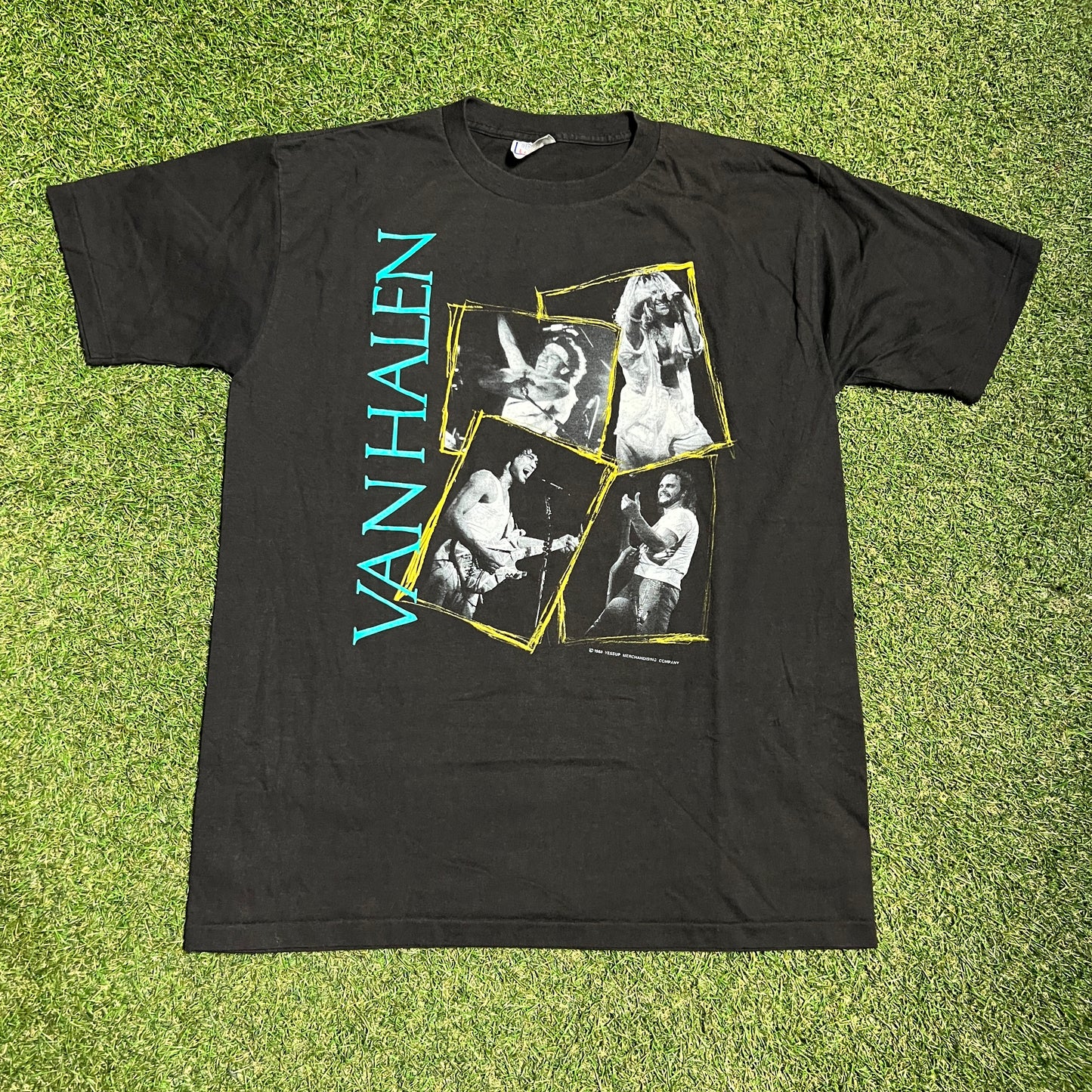 1988 Van Halen OU812 World Tour Black Tee Size XL USED v16049