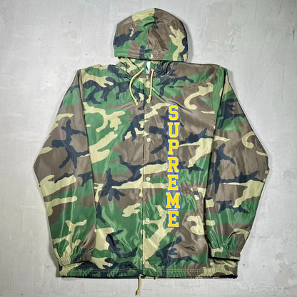 Supreme Vertical Logo Green Camo Coach Jacket (2017) Size XL USED x18612
