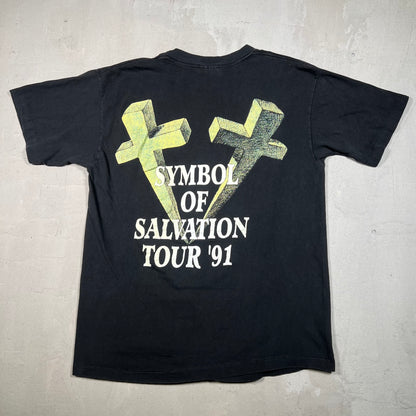 1991 Armored Saint Black "Salvation" Tour Tee Size Medium USED v18948