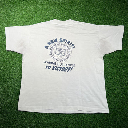 1995 One Million Man March White Tee Size XL USED v18718