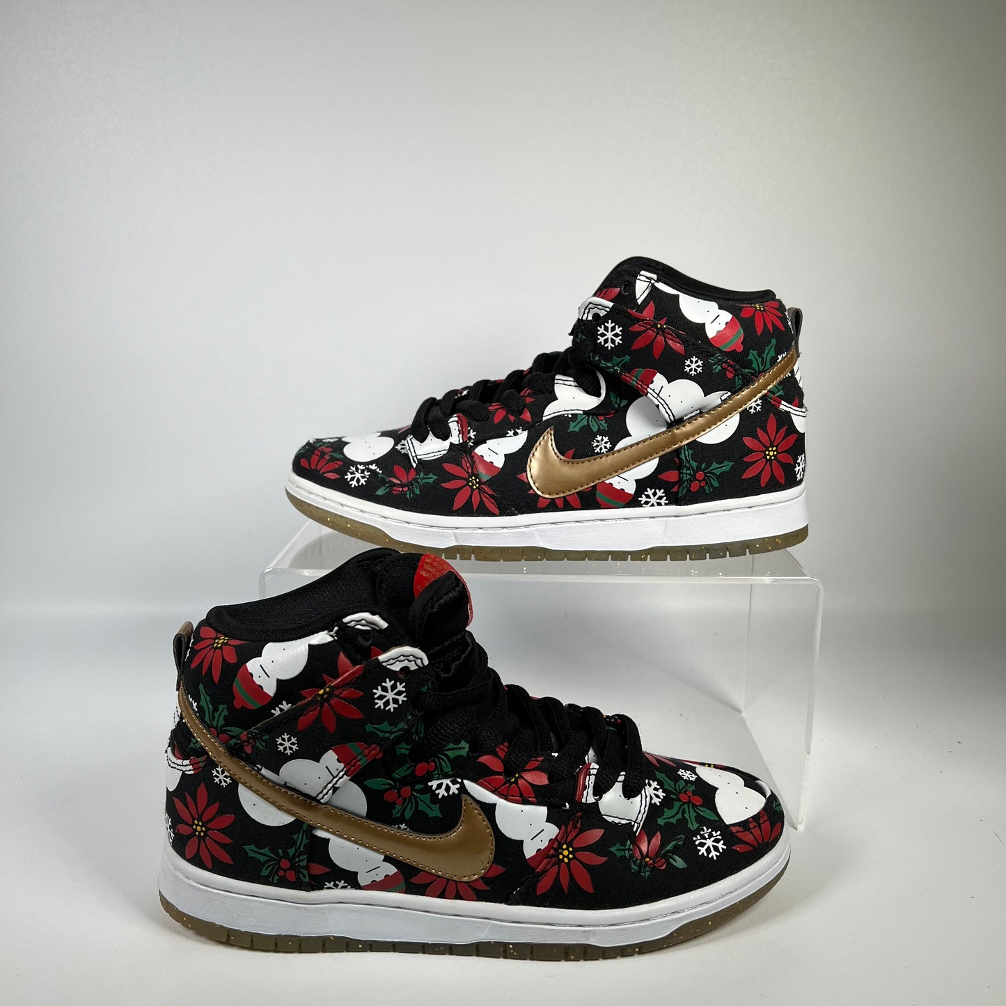 Nike SB High Black Ugly Christmas Sweaters 2013 Size 6 USED s1571