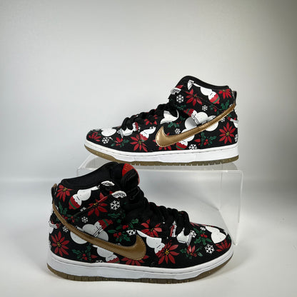 Nike SB High Black Ugly Christmas Sweaters 2013 Size 6 USED s1571