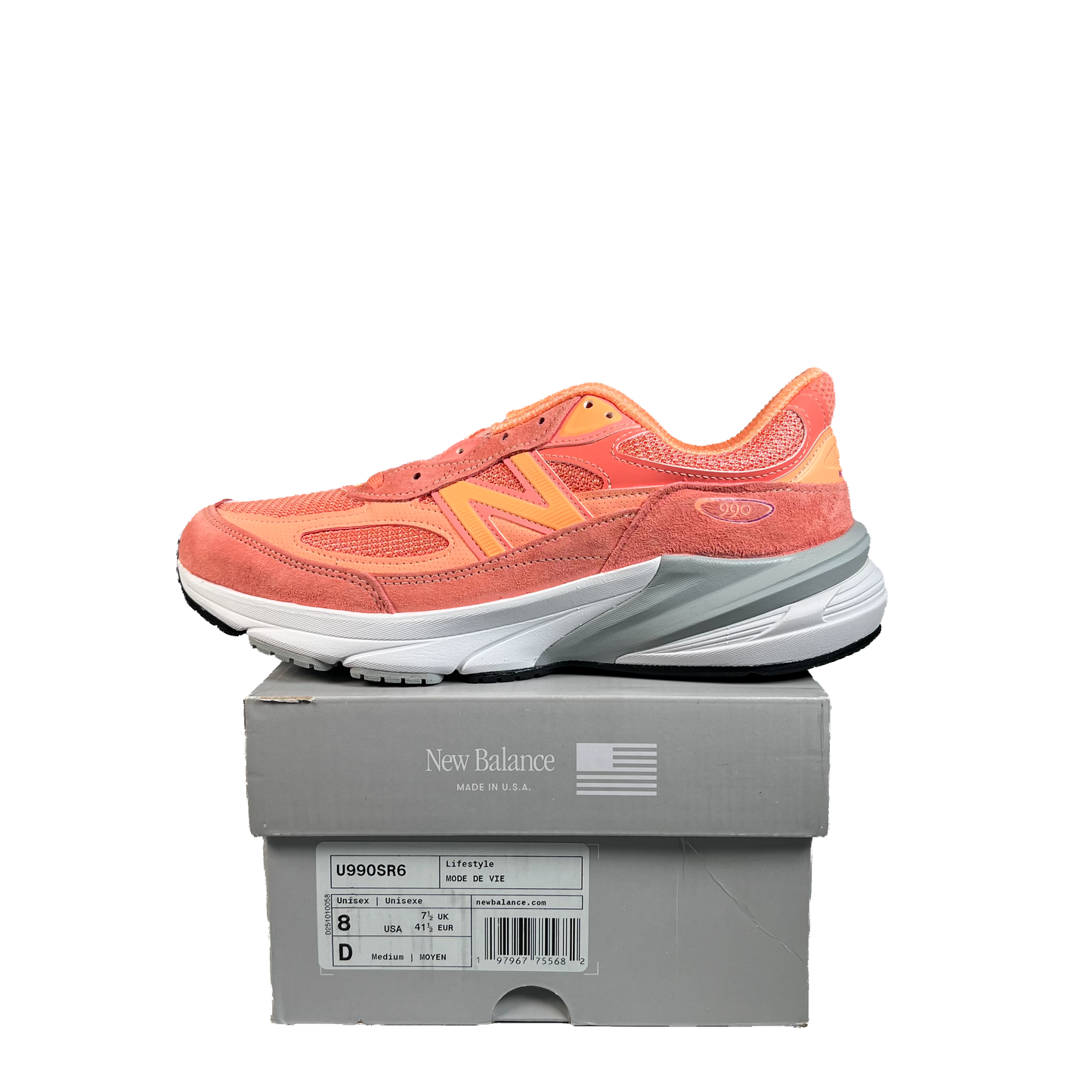 New Balance 990v6 MiUSA Sunrise Rose (2025) Size 8 NEW s22199