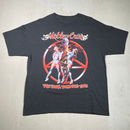 2015 Motley Crue The Final Tour Black Tee Size XL USED v19327