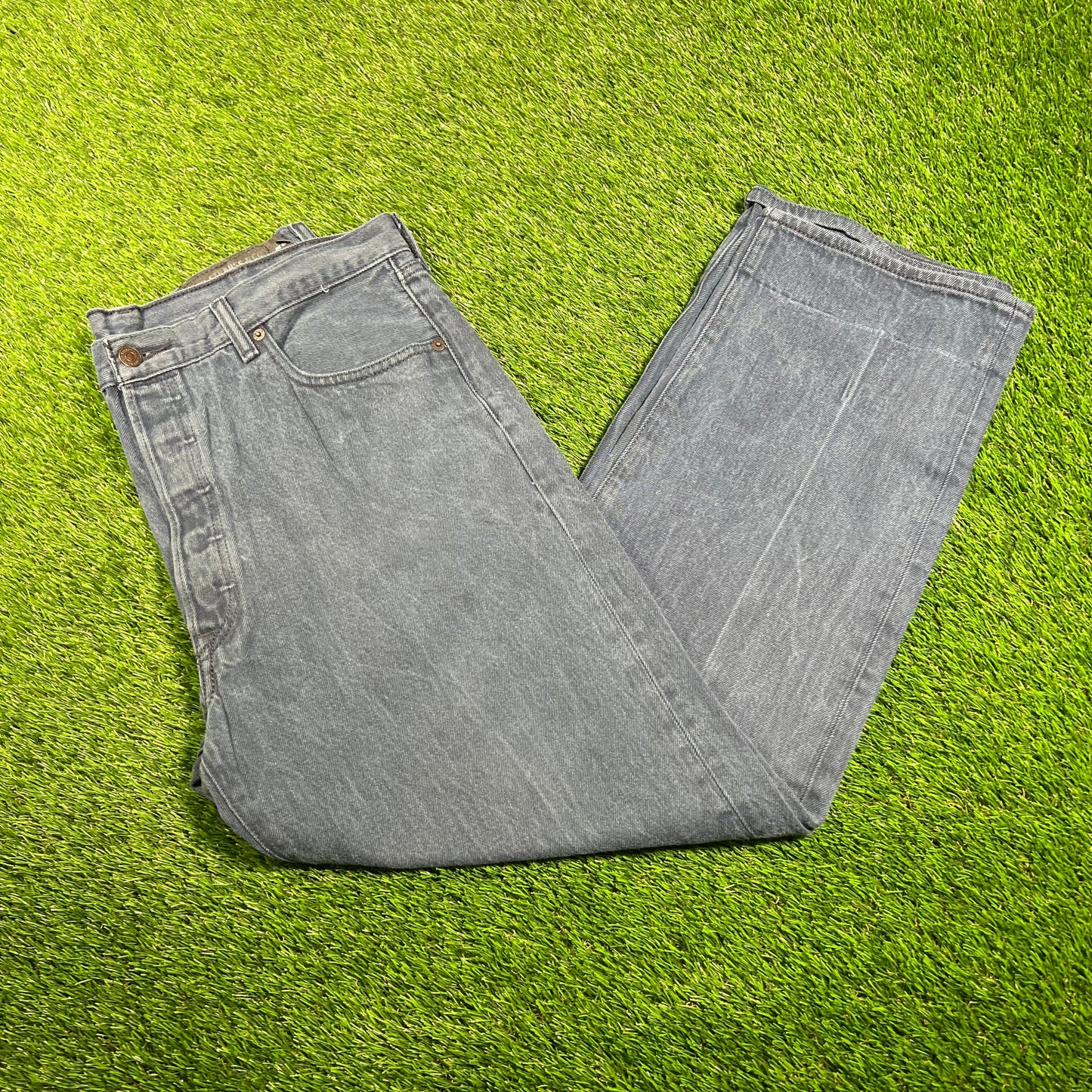 Levi's 501 Indigo Dyed Blue Jeans Size 38 USED v18027