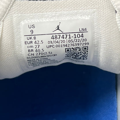 Jordan 14 White Hyper Royal (2020) Size 9 USED s20891