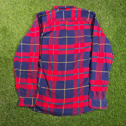 Gap Blue/Red Flannel Size Medium USED v18232