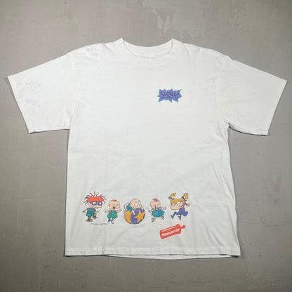 Rugrats 1995 Promo White Tee Size Large USED v8927